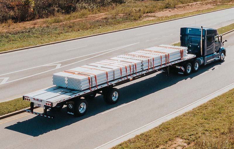 Aluminum Trailer on Road