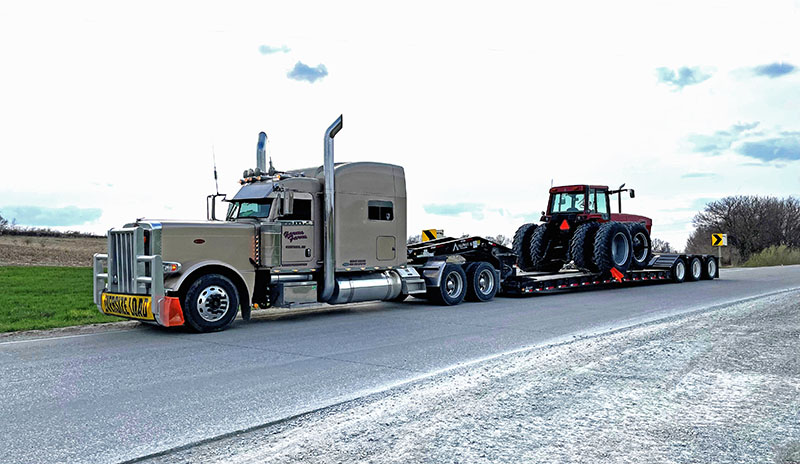 Trailer hauling Tractor